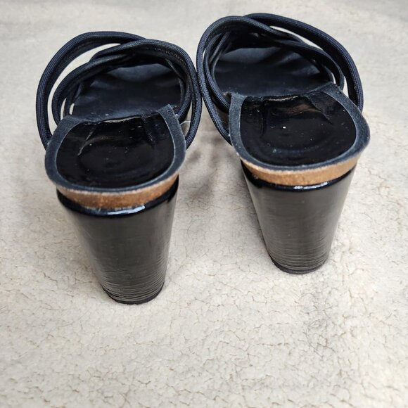 Donald J Pliner Black Strappy Wedge Heels Sandals - Picture 3 of 8